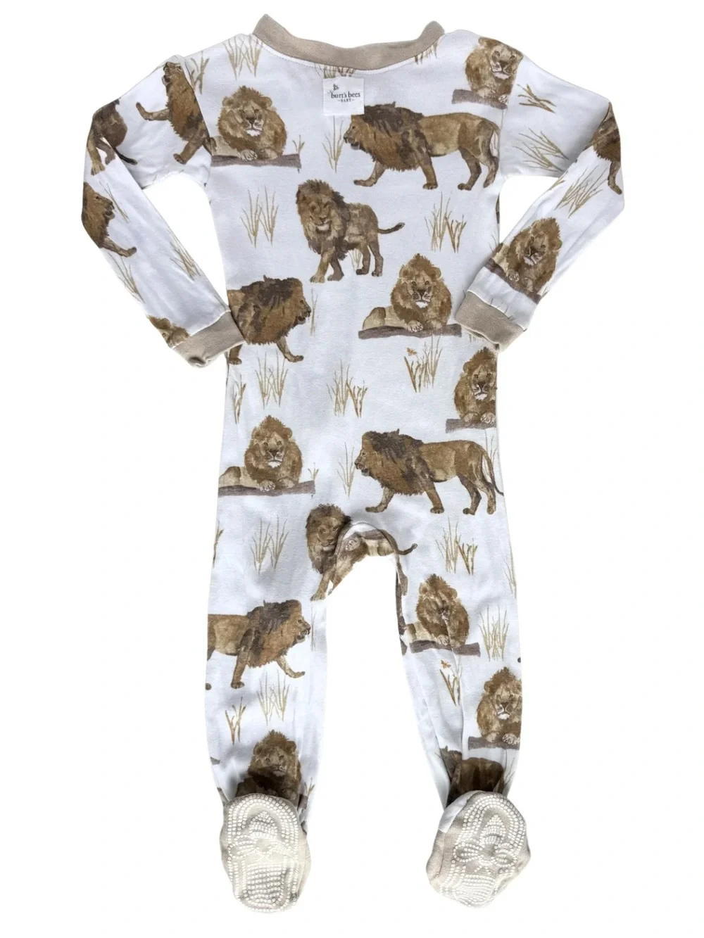 Burt’s Bees Baby 24M Organic Cotton Lion Safari Footed Zip Pajamas Sleeper